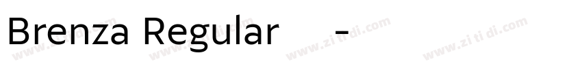 Brenza Regular常规字体转换